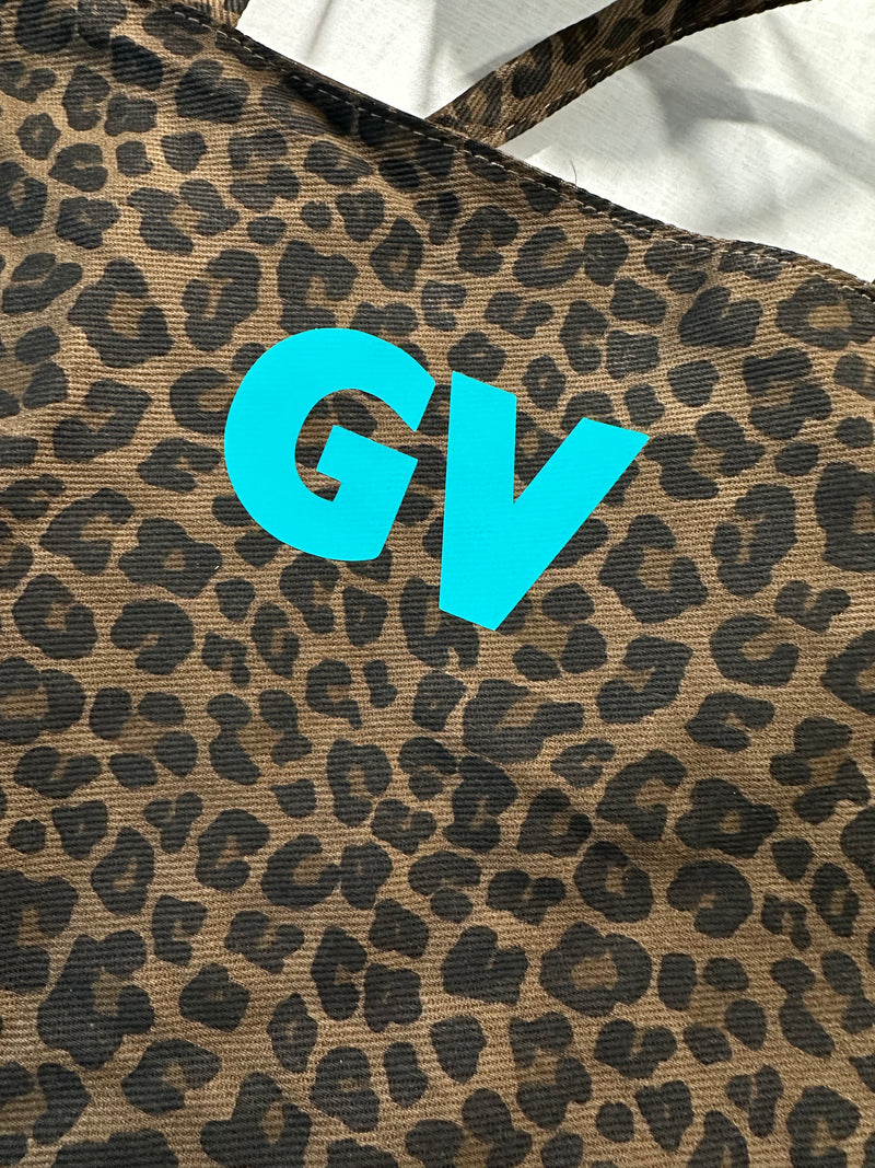Leopard Print Tote Bag - personalised vinyl free