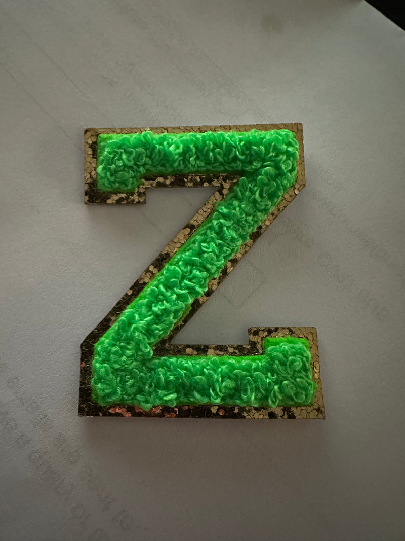 Green Chenille Letter