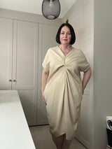 Twisted Front Crinkle Knot Dress