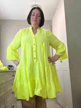 Short Neon Cotton Dress 8-18