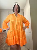 Short Neon Cotton Dress 8-18